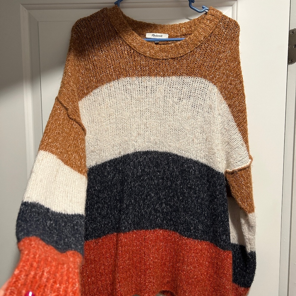 Madewell color block sweater